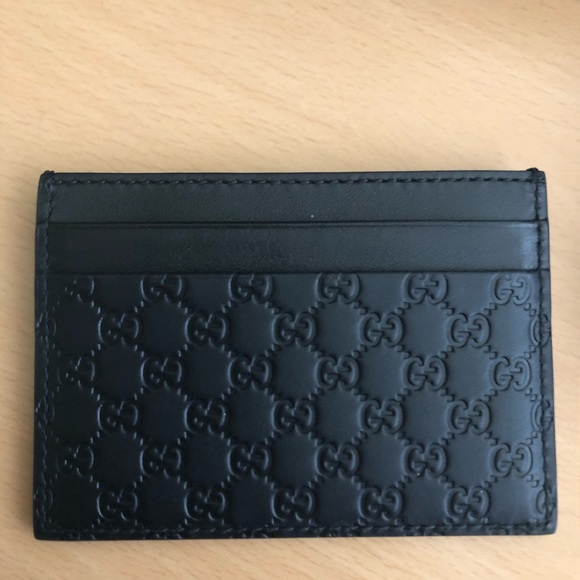 Gucci Other - Gucci #262837 Micro-GG Leather Card Case